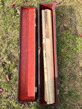 Large Qian Long Period Chinese Watercolor Painting Scroll On Silk & Lacquer Box