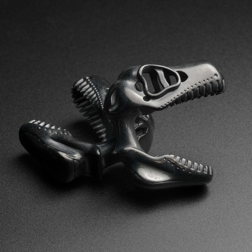 Black pvd dino - skull, ear