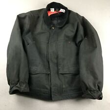 Timberland Pro Series Coat Mens XL Black Denim Work Jacket Removable Liner Heavy