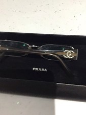 Ladies Black/pearl Diamante Chanel Used Glasses.  In Prada Case. Pearls missing.