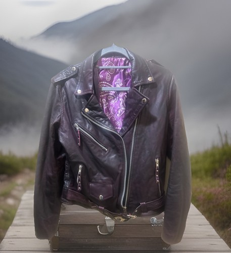 Womens purple lambskin leather - womens,