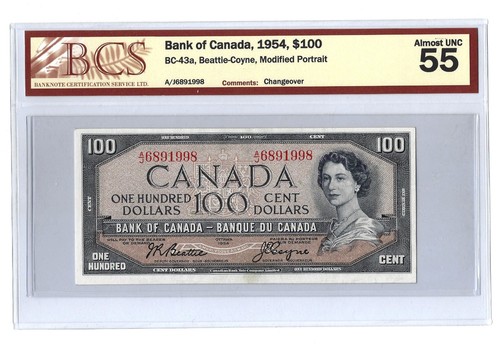 1954 bank canada - canada, $100