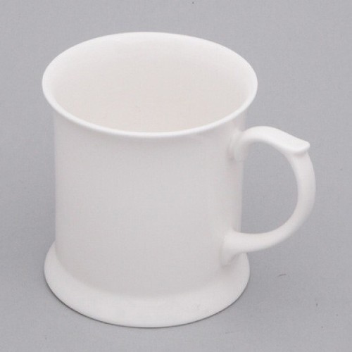 White bone china mugs set - mugs, 4