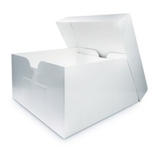 Cake Box White 10 Inch Flatpack Cardboard 6 Inch High Boxes Single or Pack of 5