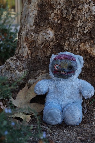 Ooak creepy teddy - creepy, altered