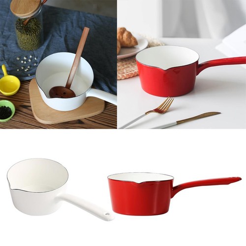 Enamel warmer milk pan - enamel, pot