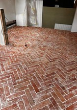 Herringbone terracotta floor