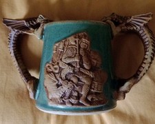 Stoneware Ale Mug Depicts a