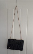 Vintage Japelle By Jane Shilton Black Patent Shoulder Bag, Chain Strap EUC
