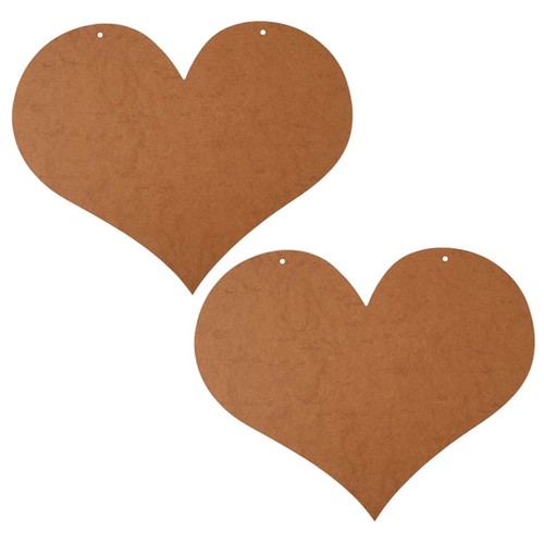 Wooden love heart mdf sign - wooden,