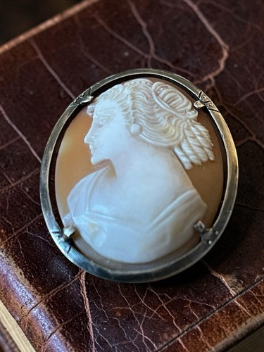 Antique hand carved shell - antique, hand-carved