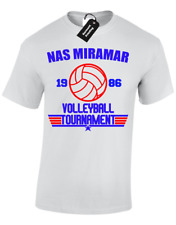NAS MIRAMAR VOLLEYBALL MENS T SHIRT MAVERICK GOOSE WINGMAN RETRO FILM
