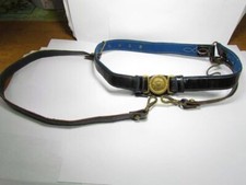 WW2 JAPANESE ARMY OFFICER'S SWORD BELT BLUE LEATHER WITH 2 HANGERS