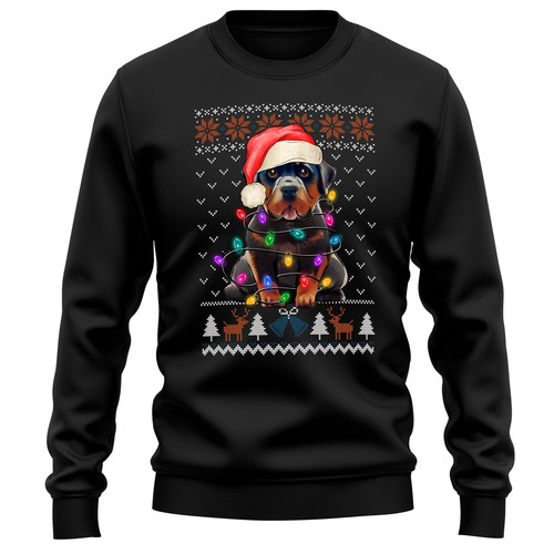 Rottweiler christmas sweater - christmas,