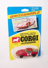 CORGI TOYS JUNIORS Vintage Whizzwheels #11 AUSTIN HEALEY SPRITE "RED BASE" RARE!