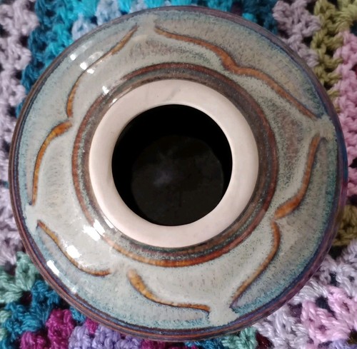 Studio pottery porcelain pot - pottery,