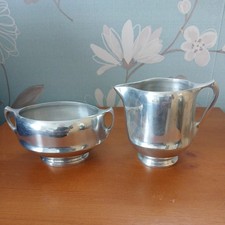 Vintage Picquot Ware Milk jug and Sugar Bowl.