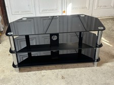 TV Stand Black Glass