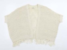 Matalan Womens Beige V-Neck Acrylic Blend Cardigan Size S
