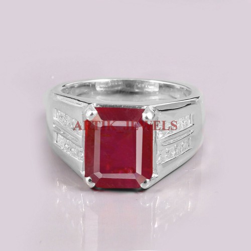 Heated ruby gemstone with 925 - gemstone,