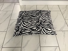 2x zebra print velboa cushion