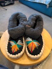 Handmade Slippers From Peru Alpaca Size 6