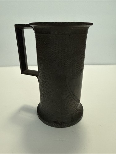 Old french pewter tankard - old,