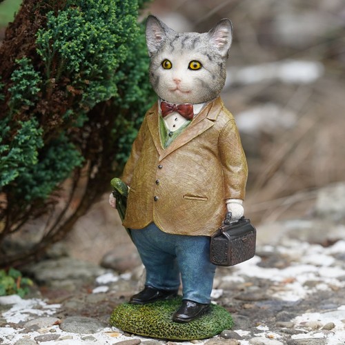 Tabby cat resin sculpture - resin,