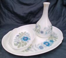 Vintage Wedgwood - Clementine Bud Vase, Pin Dish & Tray Bone China England