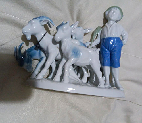 Glossy porcelain man with - glossy,
