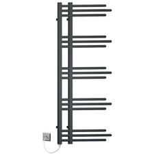 Sydney Electric Towel Radiator 500x1200mm Black Matt – Bathroom Rail SD-01 SALE