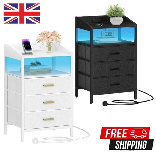 Led bedside table with - led,