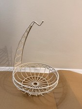 NEXT CREAM WIRE HEART FRUIT BOWL BASKET with Banana Hanging Arm