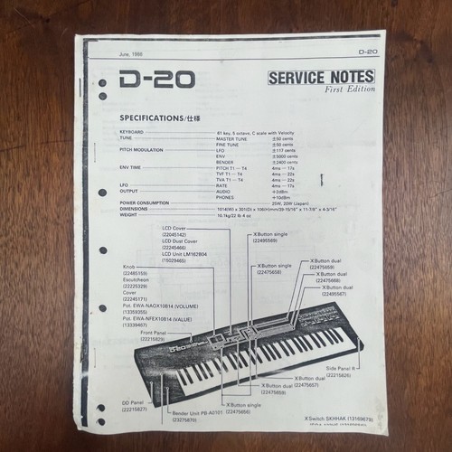 Vintage roland service - roland,