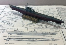 Built Heller 1/400 U-Boot VllC U995 & Instruction Sheet