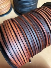 Square leather cord 3mm - leather,