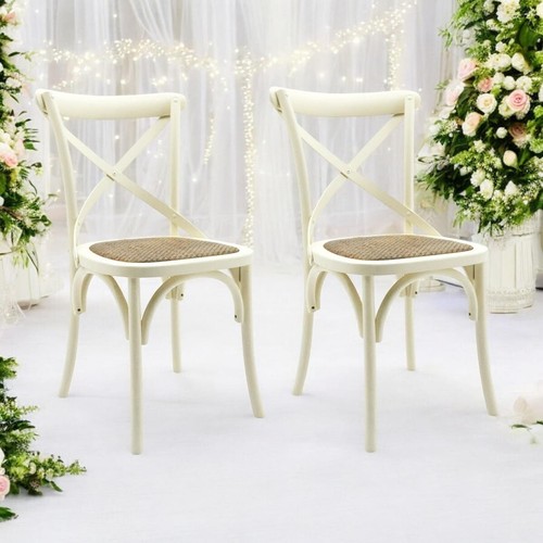 Cream cross back dining - cross,