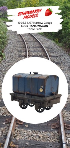 Narrow gauge tank wagon - narrow, o-16.5