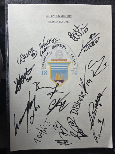 Greenock morton squad signed - morton,