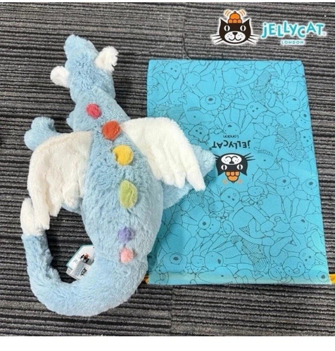 Jellycat blue white plush - &,