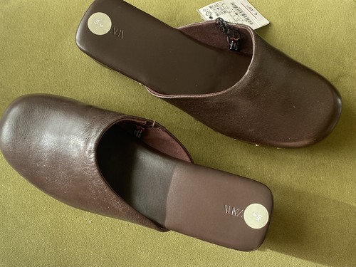 Zara brown leather - , studded
