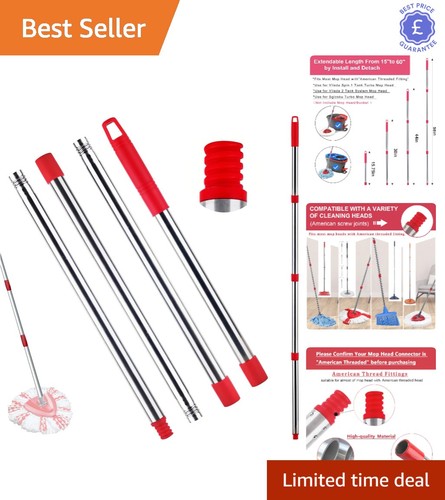 Adjustable stainless steel mop - steel,
