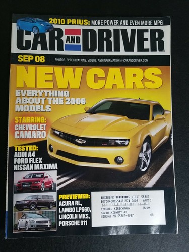 Car and driver magazine - and,
