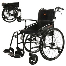 MobiQuip Lightweight Wheelchair 12kg, Super Light Manual Self Propelled Chair