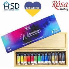 Rosa Gallery Artists Watercolours In Tubes 14x10ml Classic Colors Wooden Box Set