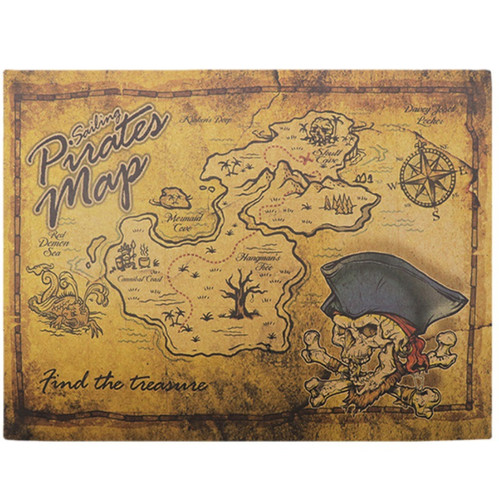 Pirate treasure map - map, birthday
