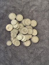 18x Sixpence. 1 x Three Pence. 18x One Shilling Job Lot