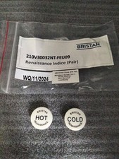New Bristan Renaissance Indice Hot And Cold Pair 11.5mm Int 16mm Ext