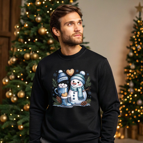 Snowman christmas sweatshirt - christmas,
