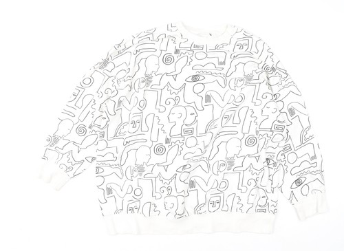 Monki women white graphic - white,
